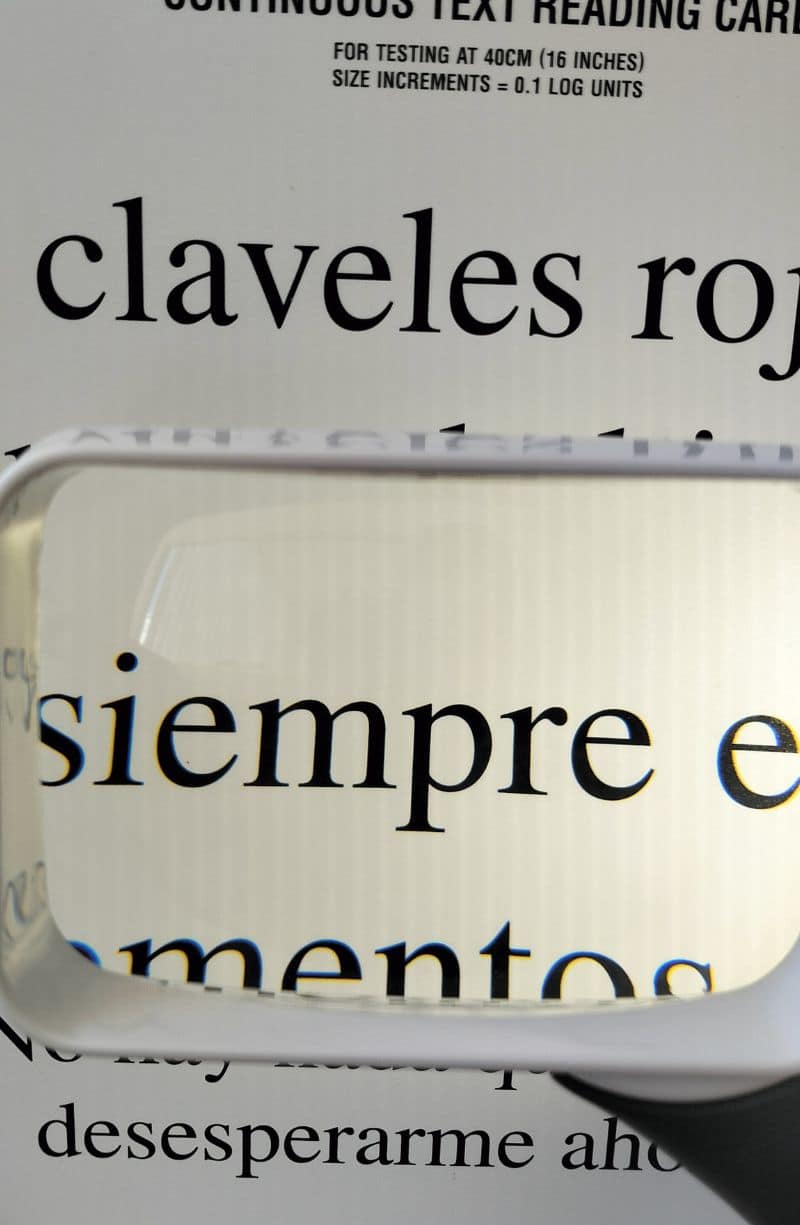 baja vision lupa